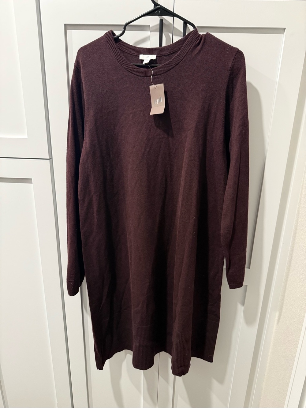 NWT JJill Burgundy Crewneck Sweater dress